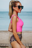 Scoop Neck Wide Strap Two-Piece Swim Set - felvior