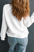 LUCKY Graphic Round Neck Long Sleeve Sweatshirt