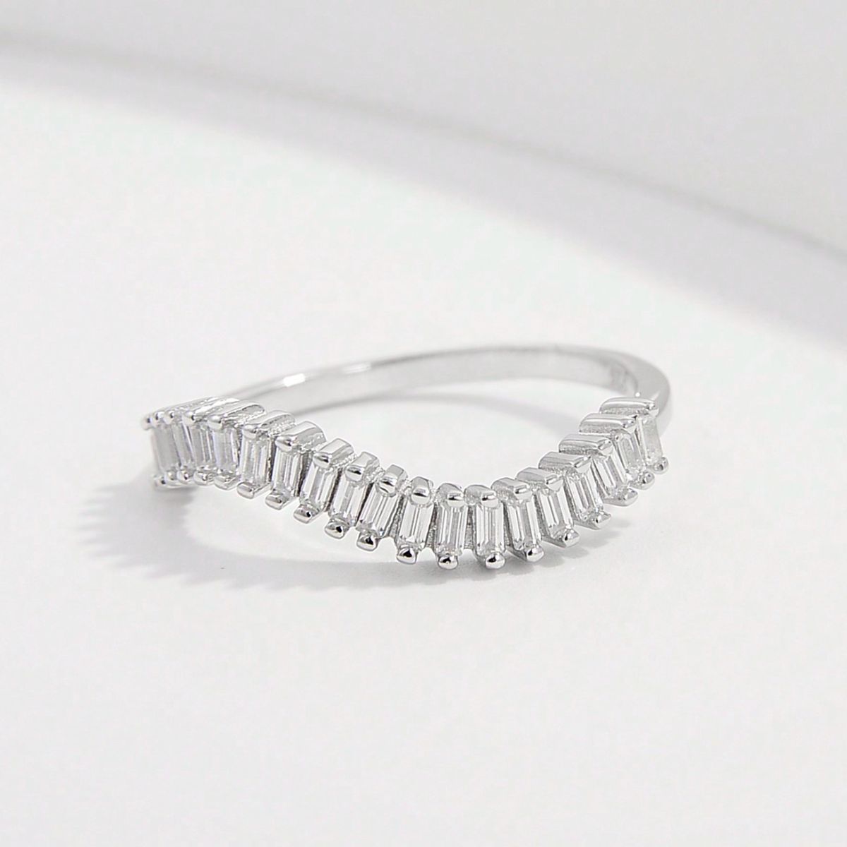 925 Sterling Silver Inlaid Zircon Ring - felvior