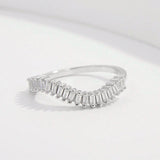 925 Sterling Silver Inlaid Zircon Ring - felvior