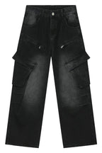Men's Baggy Jeans with Cargo Pockets