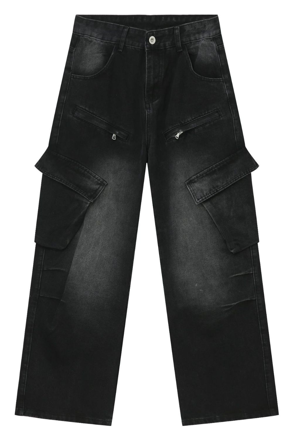 Men's Baggy Jeans with Cargo Pockets