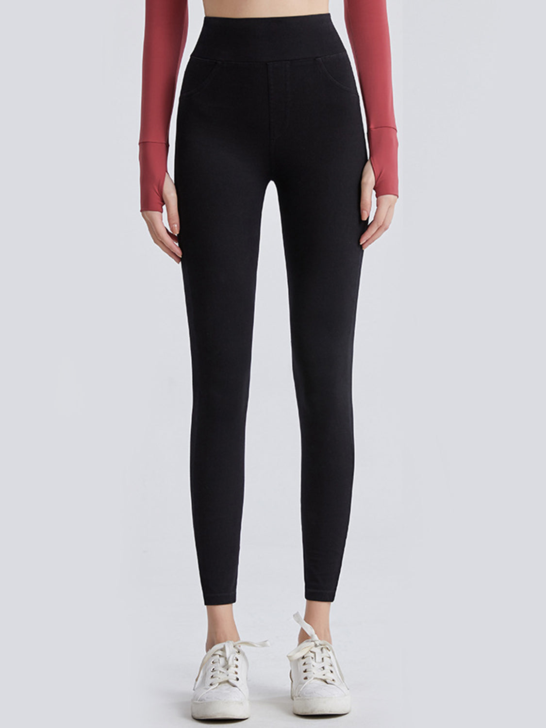 Wide Waistband Sports Leggings - felvior