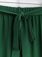 Printed Ruffled Cap Sleeve Top and Pants Set