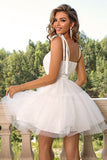 Tie-Shoulder Mesh Dress - felvior