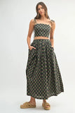 MABLE Floral Crop Top and Skirt Set - felvior