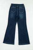 Distressed Wide Leg Jeans with Pockets - felvior
