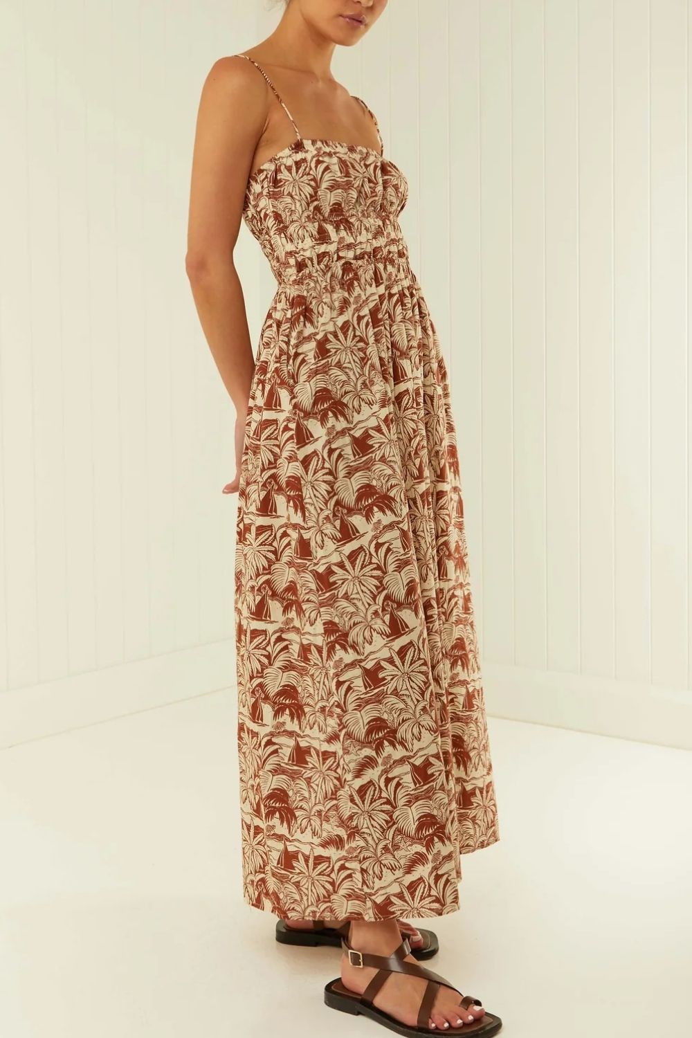 Printed Square Neck Cami Dress