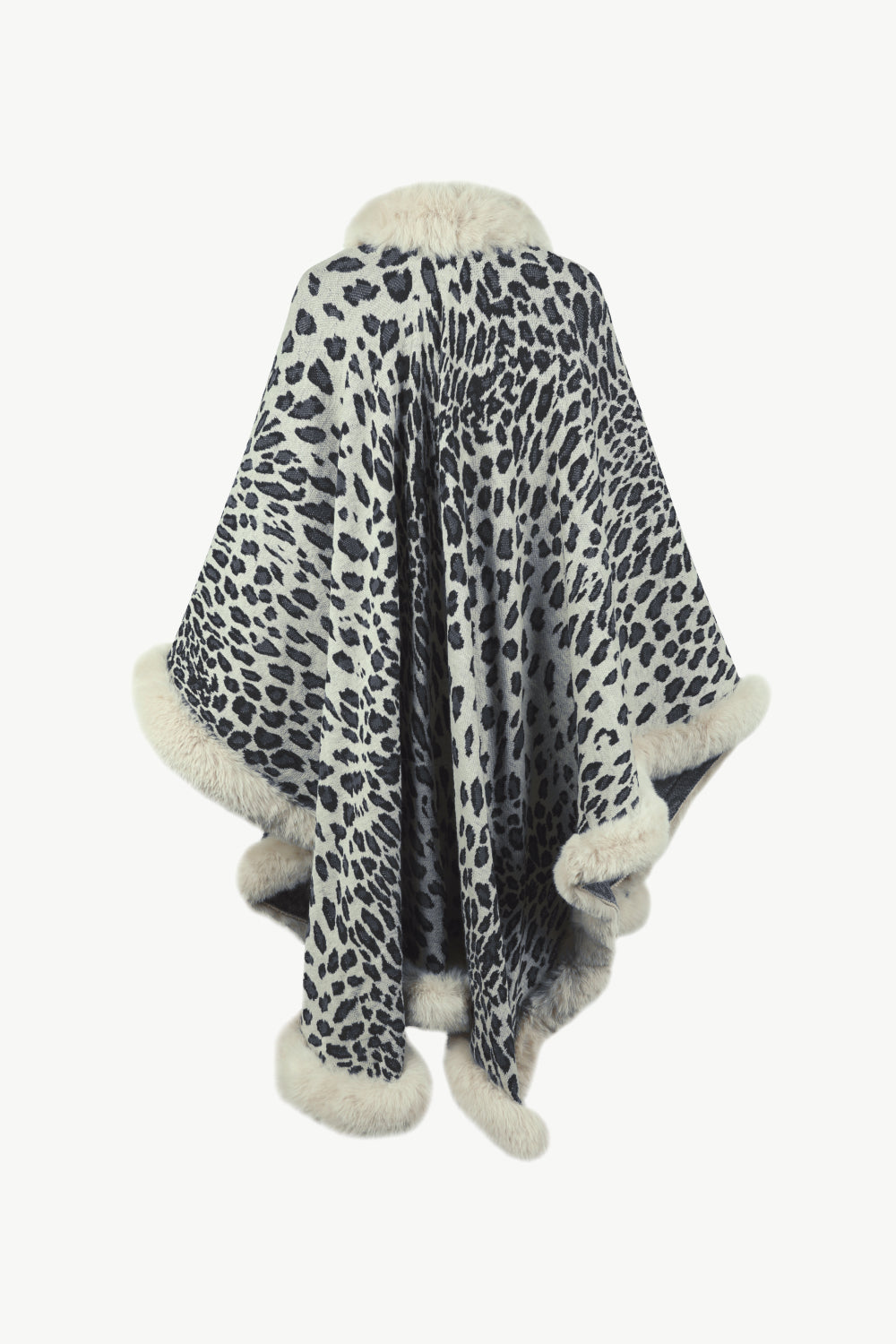 Leopard Open Front Poncho - felvior