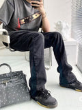 Men's Washed Bootcut Jeans - felvior