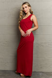 Plus Size Scoop Neck Maxi Tank Dress - felvior