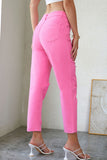 Star Raw Hem Distressed Jeans - felvior