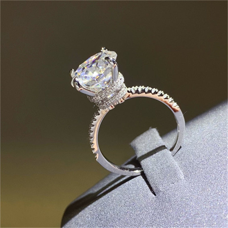 5 Carat Moissanite 925 Sterling Silver Ring - felvior
