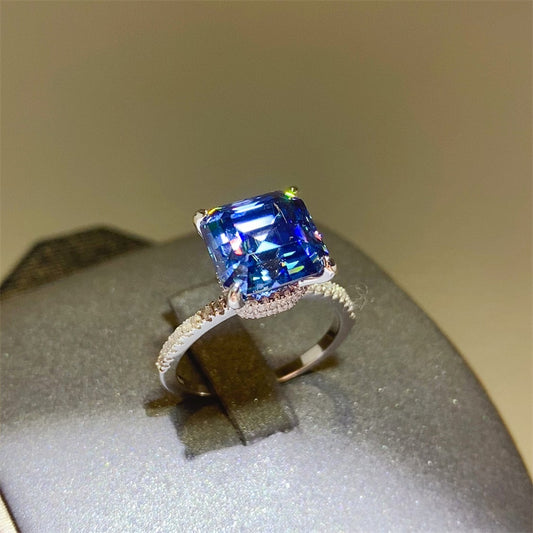 5 Carat Moissanite Zircon 925 Sterling Silver Ring - felvior