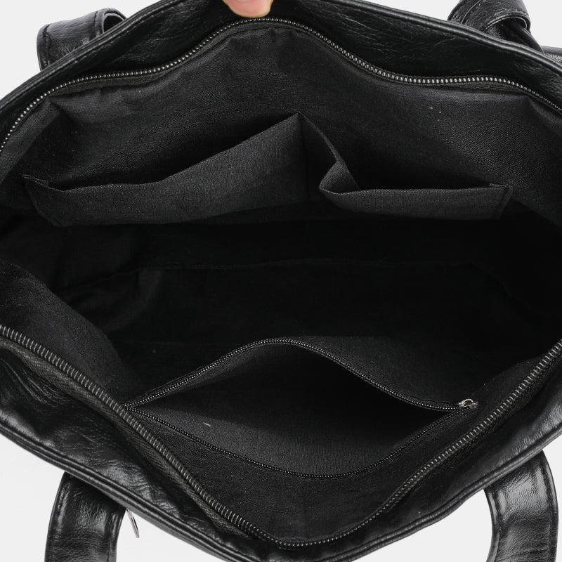 PU Leather Medium Handbag - felvior