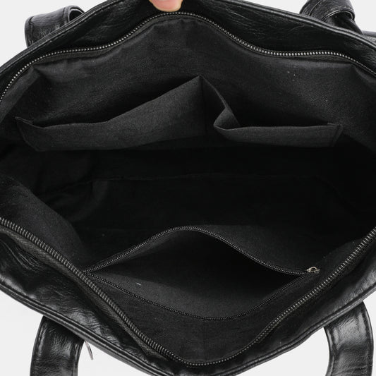 PU Leather Medium Handbag - felvior