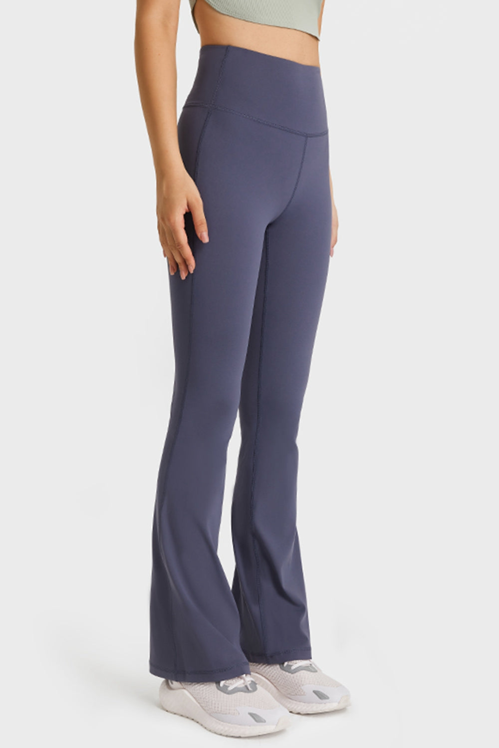 Millennia Elastic Waist Flare Yoga Pants - felvior