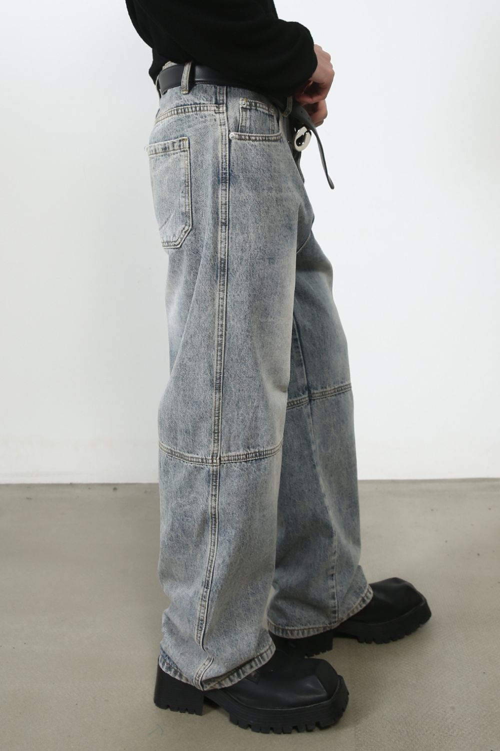 Men's Mid Rise Baggy Jeans - felvior