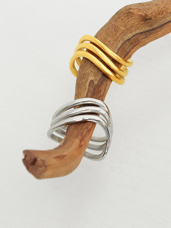 Titanium Steel Three-Layered Ring - felvior