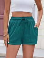 Florira Texture Drawstring Shorts