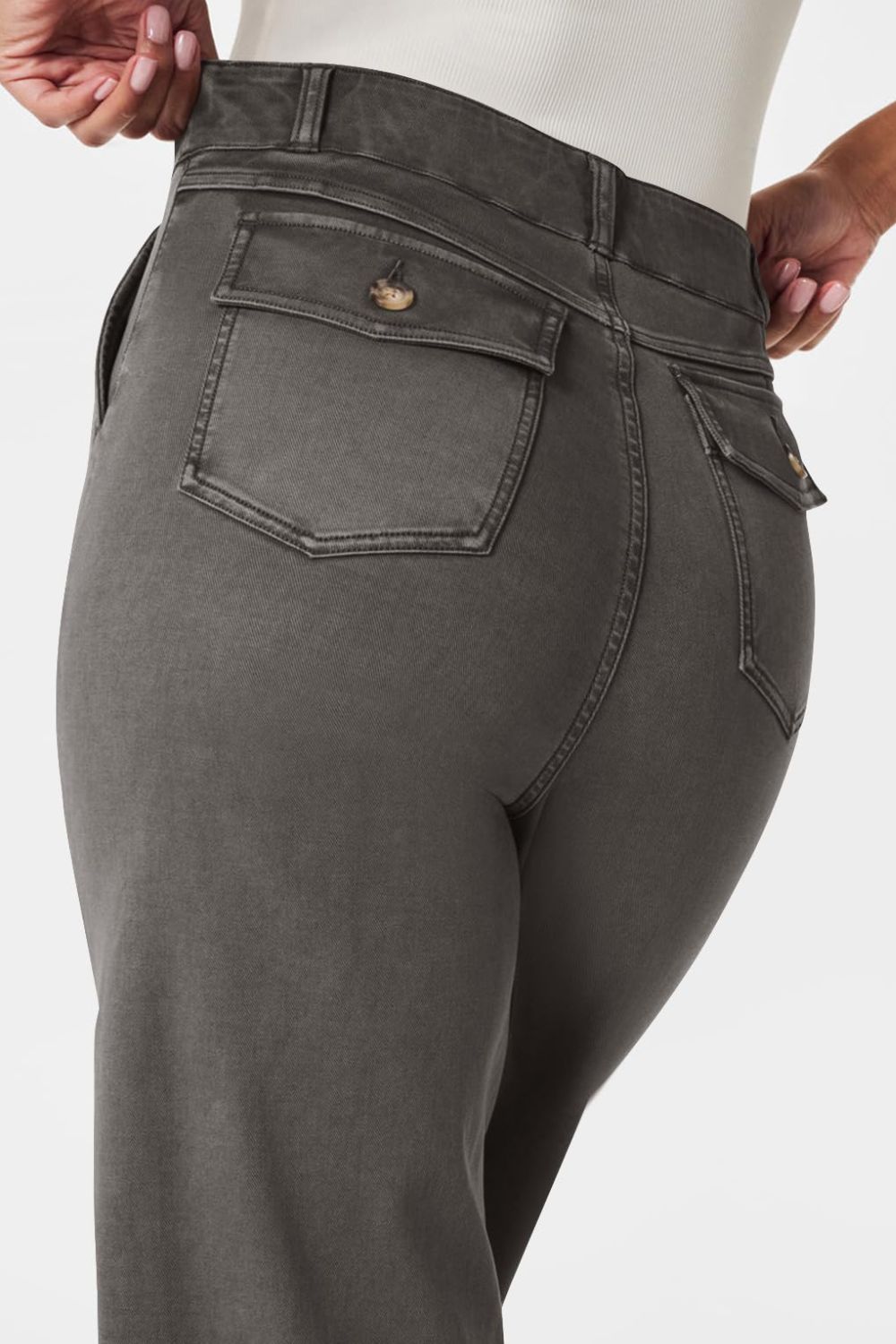 High Waist Jeans with Pockets - felvior