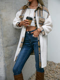 Plaid Dropped Shoulder Longline Coat - felvior