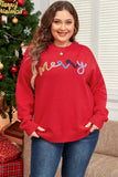 Plus Size MERRY Round Neck Long Sleeve Sweater - felvior