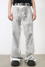 Men's Contrast Wide Leg Jeans