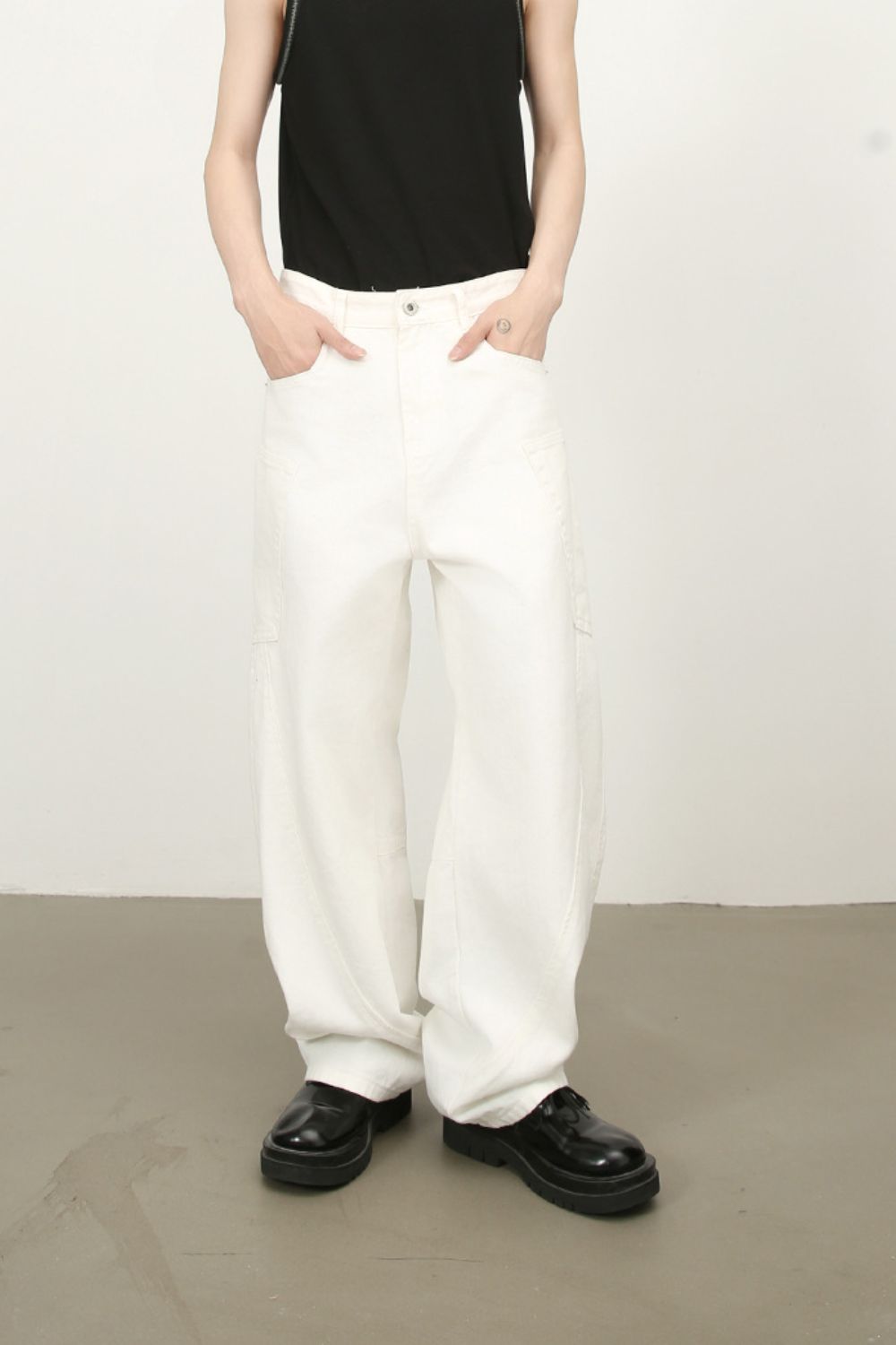 Men's Mid Rise Wide Leg Jeans - felvior