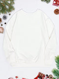 Graphic Round Neck Long Sleeve Sweatshirt - felvior