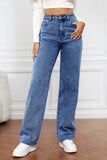 High Waist Straight Jeans - felvior
