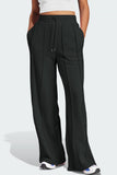 Drawstring Wide Leg Active Pants - felvior