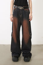 Men's Wasteland Style Wide Leg Jeans