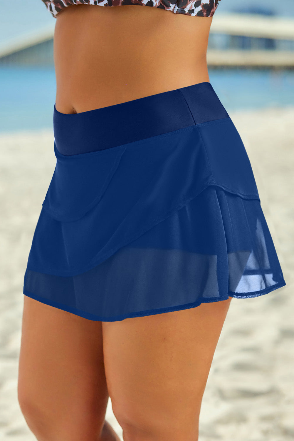 Elastic Waist Swim Skirt - felvior