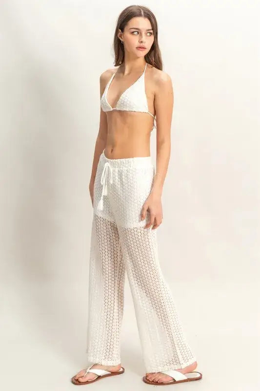 HYFVE Crochet Bra and Drawstring Pants Set
