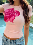 Devine Graphic Round Neck Short Sleeve T-Shirt