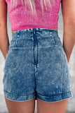 Zip Back Denim Skort - felvior