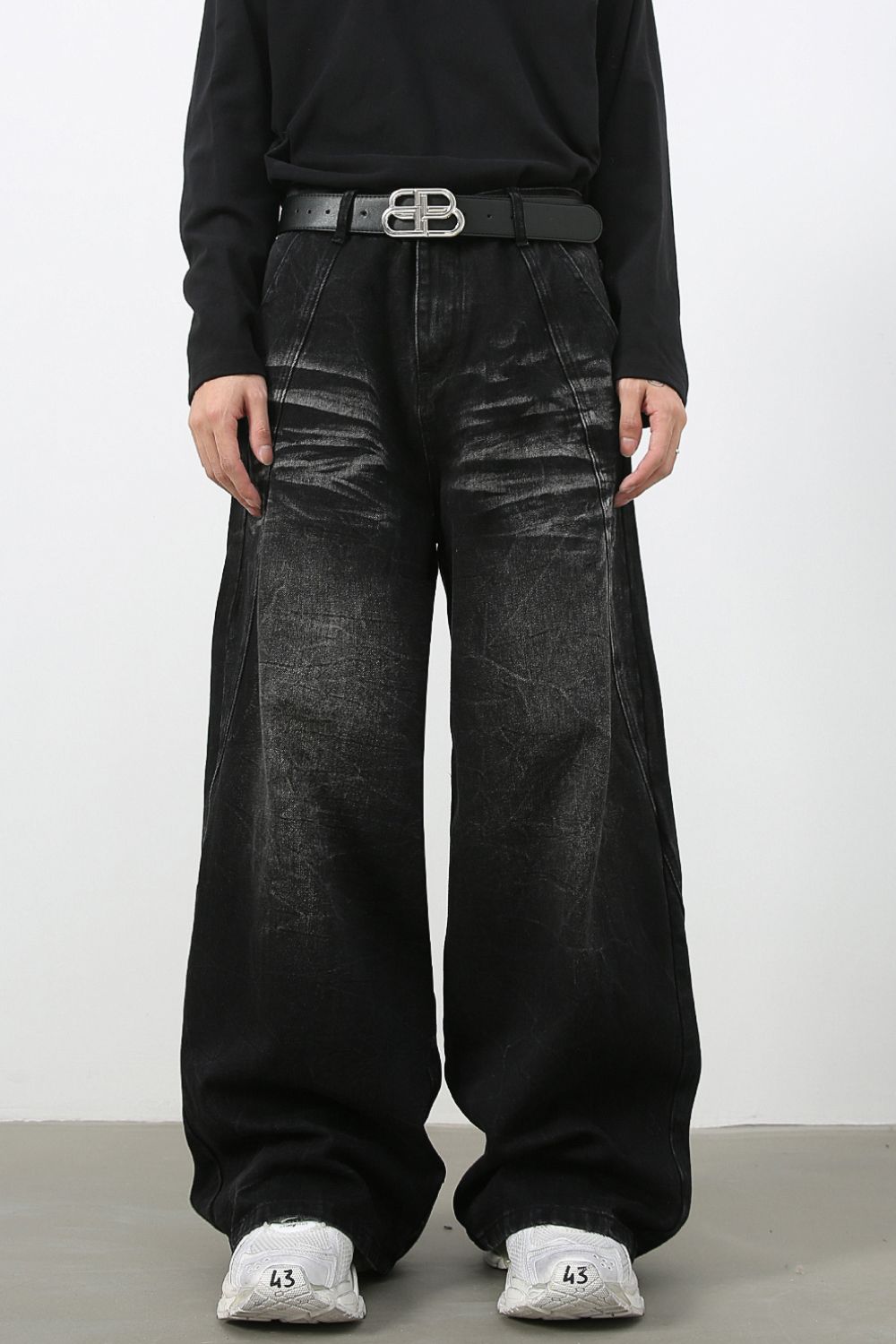 Men's Wide Leg Jeans with Pockets Hauptbild
