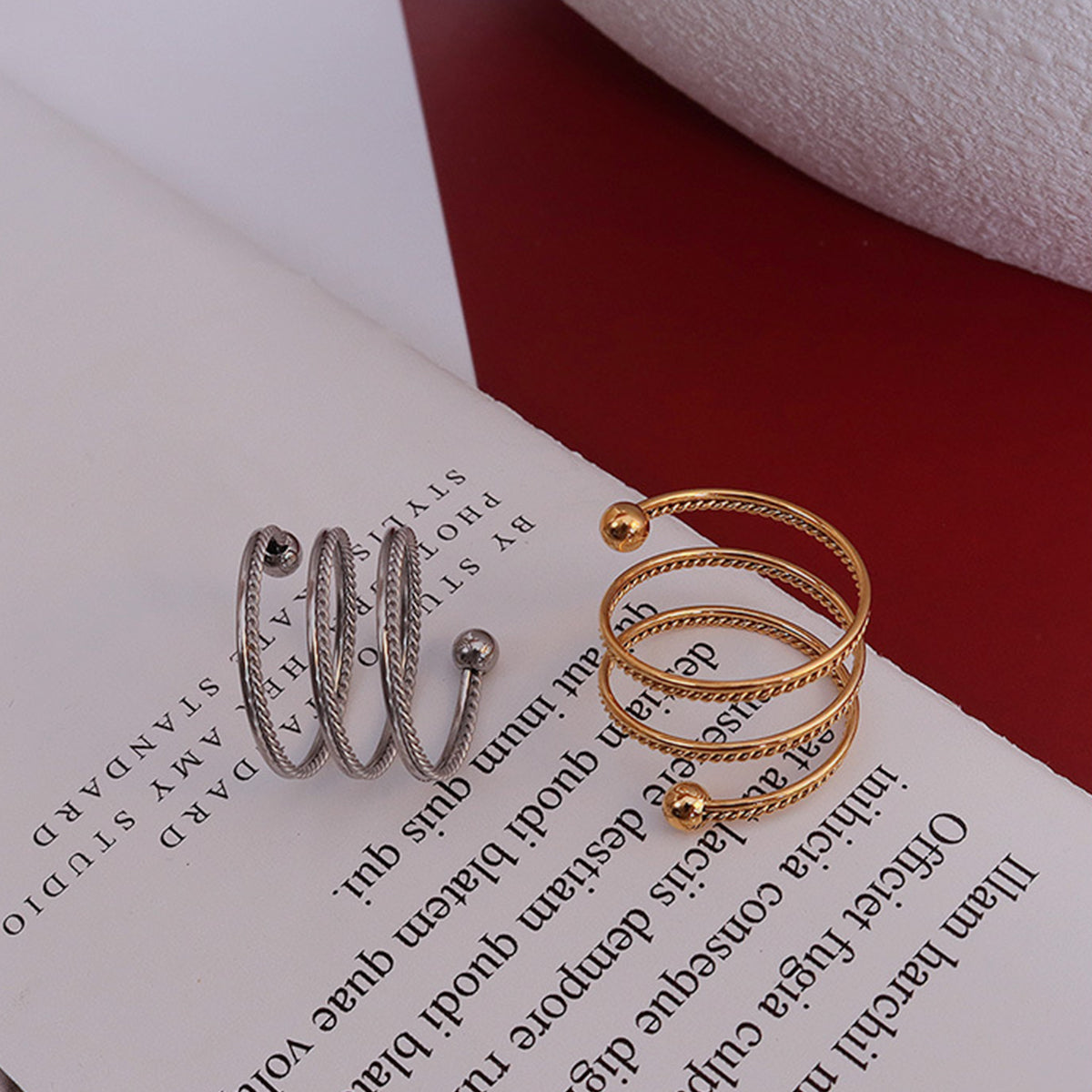 Titanium Steel Wrap Ring - felvior