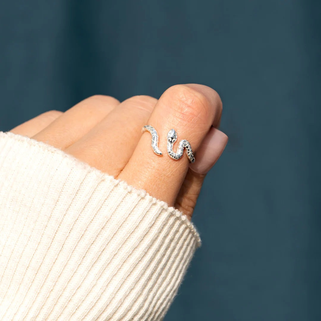 925 Sterling Silver Snake Ring - felvior
