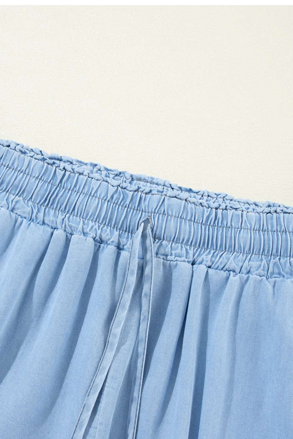 Drawstring Wide Leg Jeans - felvior