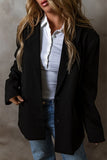 Button Up Long Sleeve Blazer - felvior