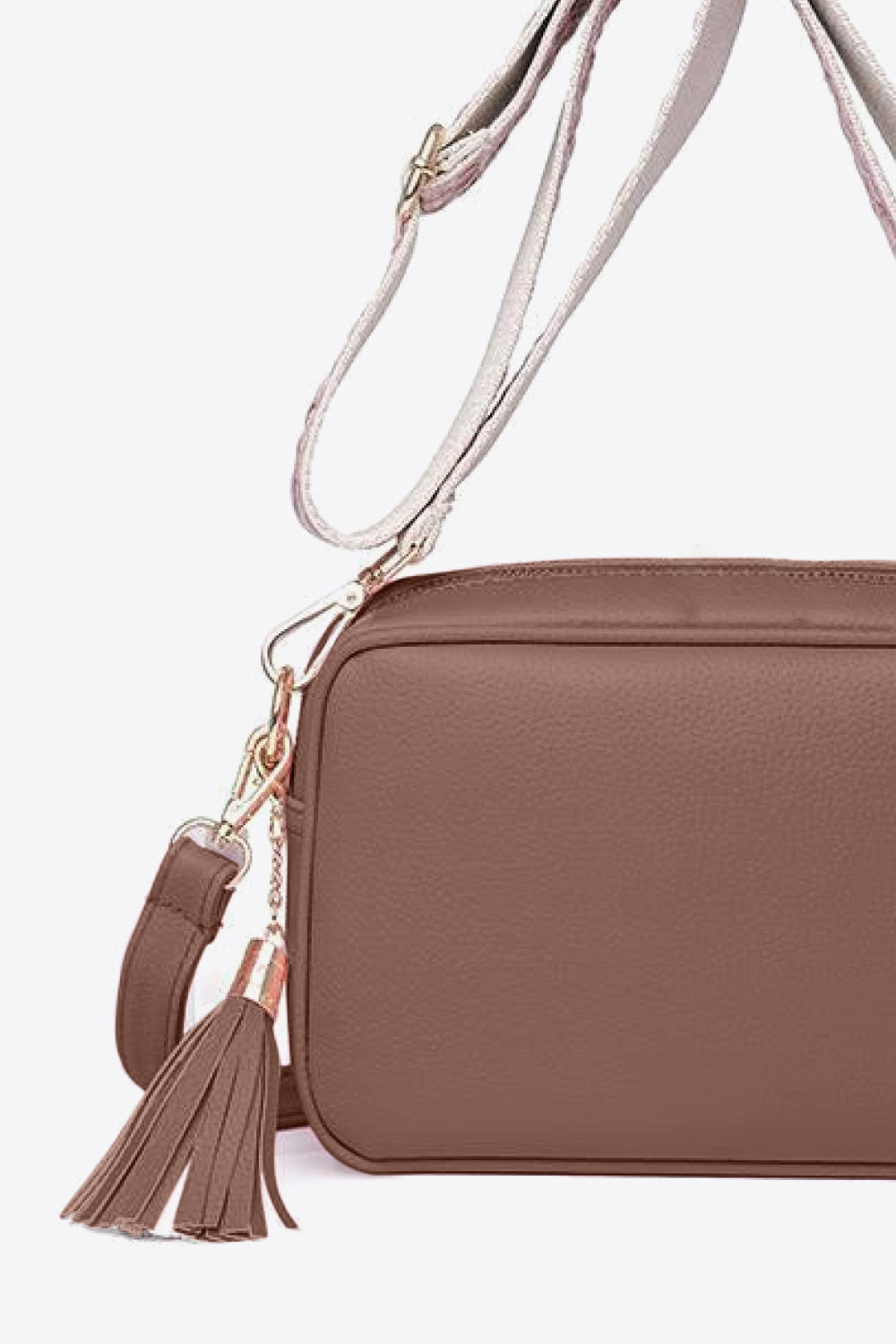 PU Leather Tassel Crossbody Bag - felvior