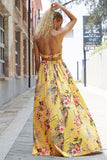 Halter Neck Split Dress - felvior