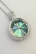 20 Carat Moissanite 925 Sterling Silver Pendant Necklace