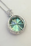 20 Carat Moissanite 925 Sterling Silver Pendant Necklace - felvior