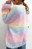 Gradient Open Front Drop Shoulder Cardigan - felvior