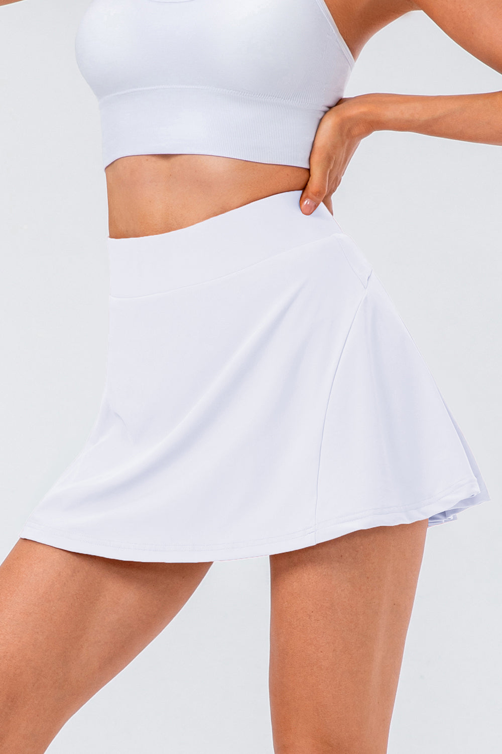 High Waist Pleated Active Skirt - felvior