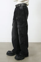 Men's Baggy Jeans with Cargo Pockets