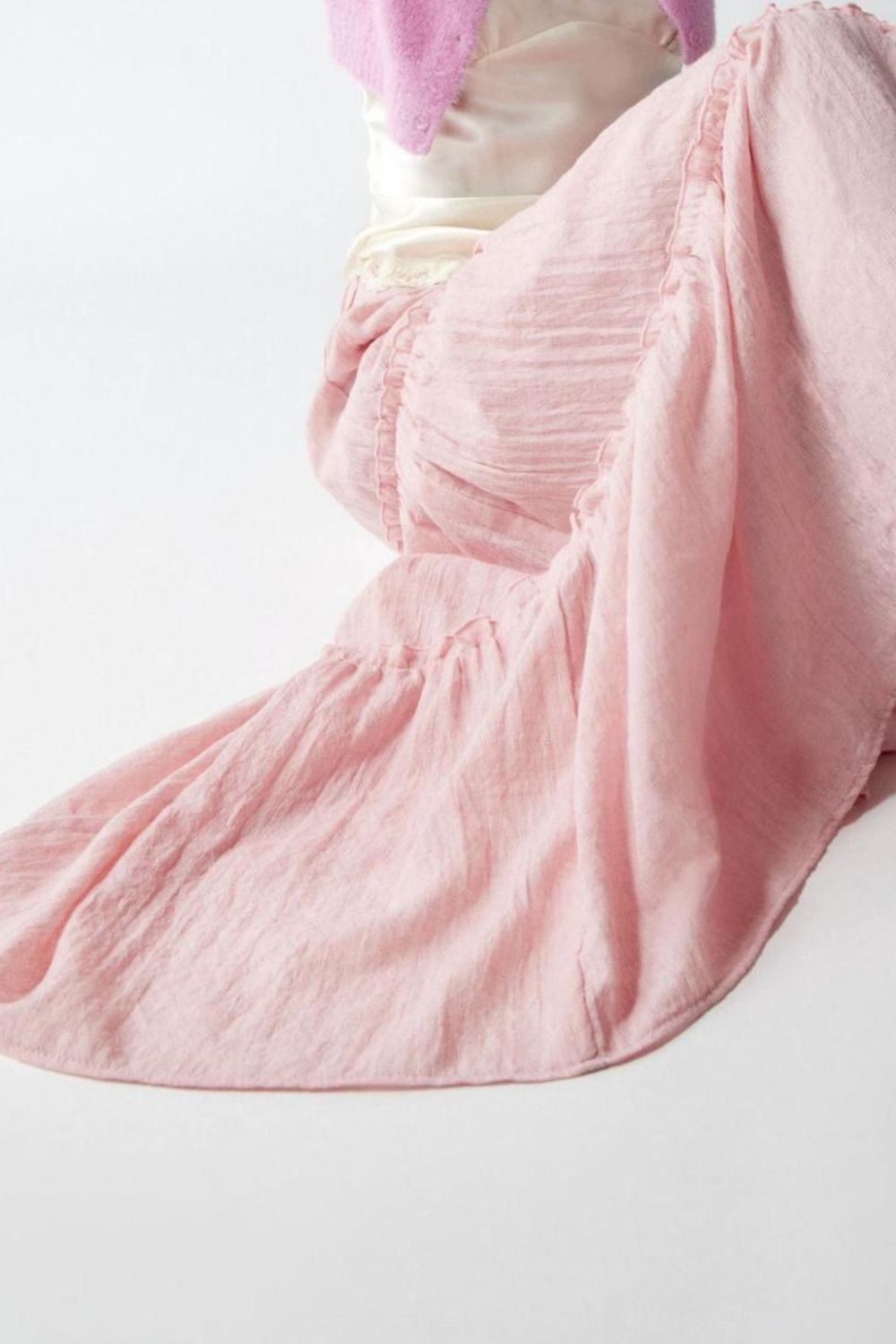 Frill Elastic Waist Skirt